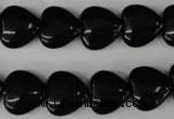 CBS232 15.5 inches 14*14mm heart blackstone beads wholesale