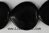 CBS236 15.5 inches 30*30mm heart blackstone beads wholesale