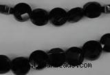 CBS291 15.5 inches 8mm faceted coin blackstone beads wholesale