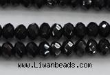 CBS513 15.5 inches 4*5mm faceted rondelle AA grade black spinel beads