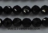 CBS525 15.5 inches 6mm faceted round natural black spinel beads