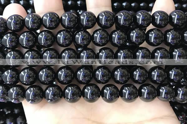 CBS543 15.5 inches 10mm round black spinel gemstone beads