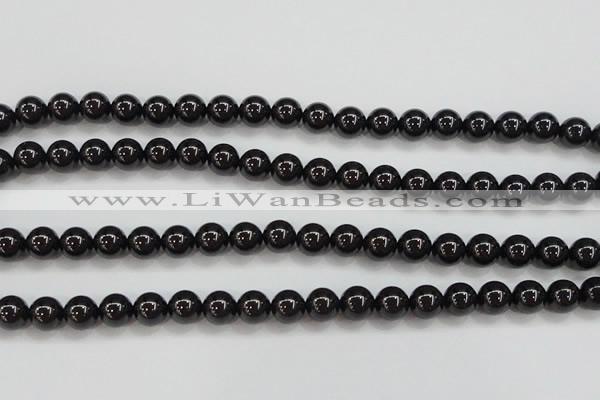 CBS552 15.5 inches 8mm round AA grade black spinel beads