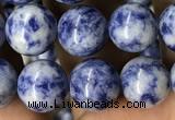 CBS603 15.5 inches 10mm round blue spot stone beads wholesale