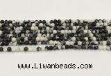 CBW170 15.5 inches 4mm round black & white jasper gemstone beads wholesale