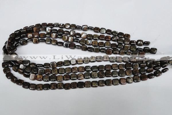 CBZ224 15.5 inches 8*8mm square bronzite gemstone beads