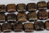 CBZ226 15.5 inches 12*12mm square bronzite gemstone beads