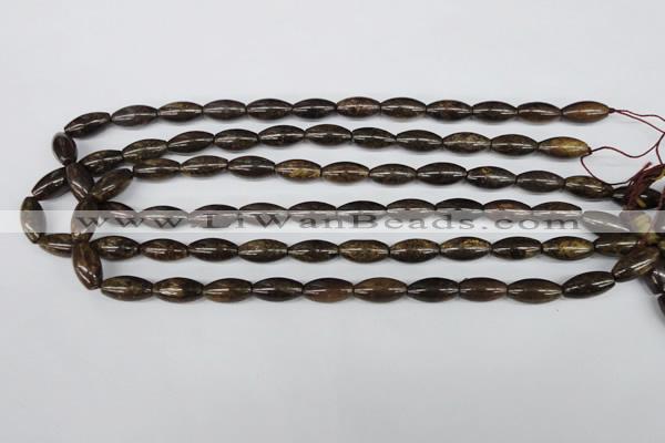 CBZ405 15.5 inches 8*16mm rice bronzite gemstone beads