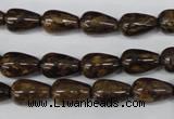 CBZ411 15.5 inches 8*12mm teardrop bronzite gemstone beads