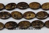 CBZ436 15.5 inches 10*14mm faceted oval bronzite gemstone beads