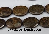 CBZ438 15.5 inches 13*18mm faceted oval bronzite gemstone beads