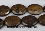 CBZ439 15.5 inches 15*20mm faceted oval bronzite gemstone beads