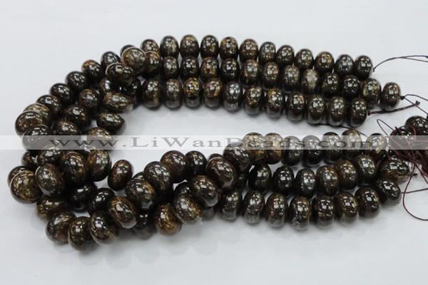 CBZ55 15.5 inches 10*15mm rondelle bronzite gemstone beads wholesale