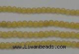 CCA01 15.5 inches 3mm round yellow calcite gemstone beads wholesale