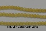 CCA02 15.5 inches 4mm round yellow calcite gemstone beads wholesale