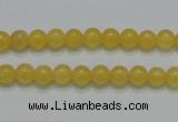 CCA03 15.5 inches 6mm round yellow calcite gemstone beads wholesale