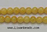 CCA04 15.5 inches 8mm round yellow calcite gemstone beads wholesale