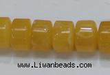 CCA09 15.5 inches 10*16mm wheel-shaped yellow calcite gemstone beads