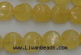 CCA28 15.5 inches 8mm flat round calcite gemstone beads wholesale