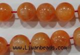 CCA304 15.5 inches 12mm round orange calcite gemstone beads wholesale