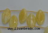 CCA31 Top-drilled 10*20mm marquise calcite gemstone beads wholesale