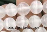 CCA362 15.5 inches 8mm round white calcite gemstone beads