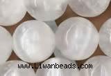 CCA364 15.5 inches 12mm round white calcite gemstone beads