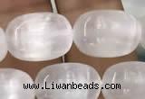 CCA370 15.5 inches 10*14mm rice white calcite gemstone beads