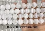 CCA382 15.5 inches 14mm round white calcite gemstone beads