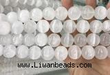 CCA384 15.5 inches 18mm round white calcite gemstone beads