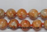 CCA452 15.5 inches 8mm round orange calcite gemstone beads