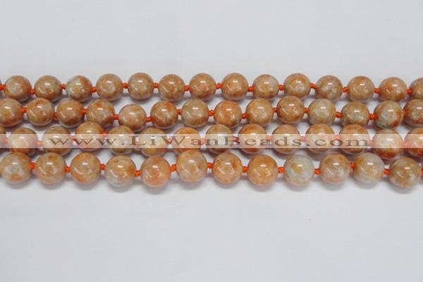 CCA454 15.5 inches 12mm round orange calcite gemstone beads