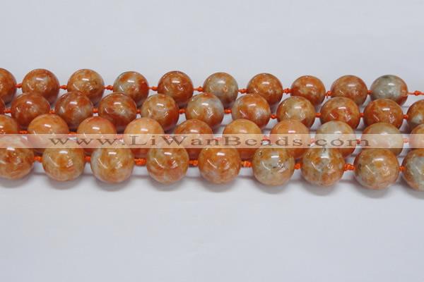 CCA457 15.5 inches 18mm round orange calcite gemstone beads