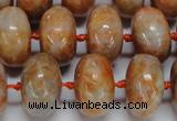 CCA460 15.5 inches 10*16mm rondelle orange calcite gemstone beads