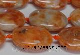 CCA483 15.5 inches 15*20mm oval orange calcite gemstone beads