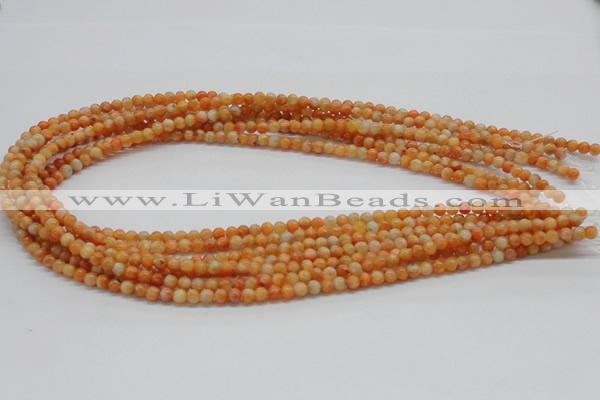 CCA50 15.5 inches 4mm round orange calcite gemstone beads wholesale