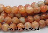 CCA51 15.5 inches 8mm round orange calcite gemstone beads wholesale