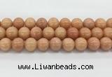 CCA518 15.5 inches 14mm round peach calcite gemstone beads wholesale