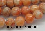 CCA53 15.5 inches 12mm round orange calcite gemstone beads wholesale