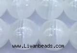 CCA531 15 inches 10mm round white calcite beads