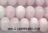 CCA535 15 inches 6*8mm rondelle pink calcite beads