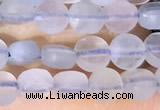 CCB1032 15 inches 4mm faceted coin aquamarine beads