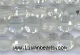 CCB1130 15 inches 4mm faceted coin gemstone beads