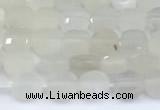 CCB1131 15 inches 4mm faceted coin white moonstone beads