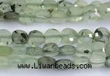 CCB1141 15 inches 4mm faceted coin prehnite beads