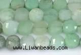 CCB1150 15 inches 4mm faceted coin Australia chrysoprase beads