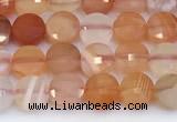 CCB1163 15 inches 4mm faceted coin agate beads