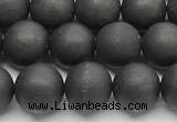 CCB1187 15 inches 8mm round matte shungite gemstone beads