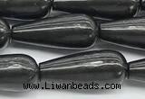 CCB1205 15 inches 8*20mm teardrop shungite beads