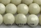 CCB1211 15 inches 8mm faceted round ivory jasper beads